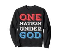 Une Nation sous Dieu USA 4 Juillet Rétro Vintage Sweatshirt