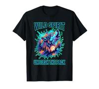 Une Nature indomptée dévoile l'emblème de la forêt d'un Loup Hurlant T-Shirt