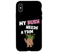 Une nouveauté drôle, Offensive et grossière : My Bush a Besoin d'une Coiffure ajustée Coque pour iPhone X/XS