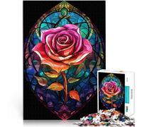 Une ode aux Roses Rouges Puzzle 1000 pièces pour Adolescents Cadeaux de Jeux stimulants est idéal comme Cadeau pour Toute la Famille 38x26cm