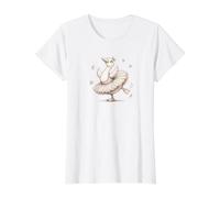 Une oie Ballerine T-Shirt Graphique avec Valeur, Femme, Blanc, S