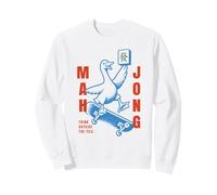 Une oie de Mahjong Amusante Pense à la prospérité au-delà des sentiers battus FA CAI Sweatshirt