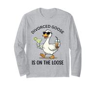 Une oie divorcée est en liberté Amusante Summer Vibes Duck Design Manche Longue
