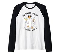 Une oie divorcée est en liberté Amusante Summer Vibes Duck Design Manche Raglan