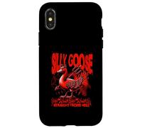 Une oie Idiote Venue Tout Droit de l'enfer Funny Devil Halloween Coque pour iPhone X/XS