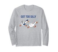 Une oie poursuivie par Un Flic a Un Design trop Stupide Manche Longue