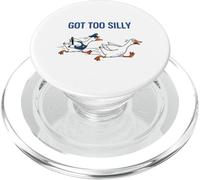 Une oie poursuivie par Un Flic a Un Design trop Stupide PopSockets PopGrip pour MagSafe