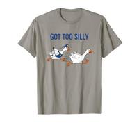 Une oie poursuivie par Un Flic a Un Design trop Stupide T-Shirt