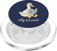 Une oie Stupide mais sauvée lisant la Sainte Bible, Une chrétienne Mignonne PopSockets PopGrip pour MagSafe
