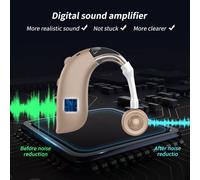 une paire beige - Mini appareil auditif Rechargeable, 2020, amplificateur de son d'oreille