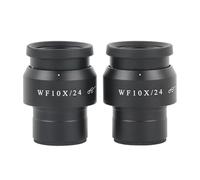 Une paire de 2 lentilles oculaires large champ 10X 20X WF10X/23 WF10X/20 WF20X/10 WF30X/9 pour microscope biologique trinoculaire stéréo (WF10X-24)