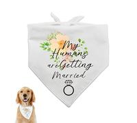 Une paire de bandanas triangulaires de mariage floral pour chien élégant et mignon pour chien marié - Accessoires photo - Bandanas de fiançailles pour chien
