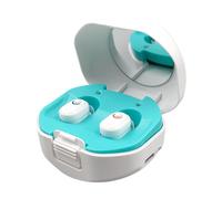 une paire de blanc - Nouveau 3 couleur Mini Prothèses Auditives D'oreille Appareil Dans L'oreille Prothèse Auditive Invisible Assistant Réglable Amplificateur de son Pour Sourds Âgés