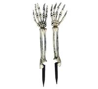 Une Paire de Bras de Squelette en Plastique D'Halloween, Piquet de Pelouse de Bras de Mains de Squelette de Décoration D'Halloween, Piquets de Jardin de Mains de Bras Sanglants Effrayants(#1)