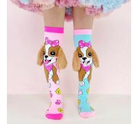 Une paire de chaussettes hautes mignonnes à motif de petit chien pour enfants, convient pour l'été, les fêtes, les vacances et le campus 8-12Y,2-3Y,4-5Y,5-8 ansAnimal,CartoonPolyester
