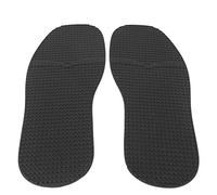 Une paire de chaussures en cuir en caoutchouc naturel antidérapantes, chaussures résistantes à l'usure, semelles à grain surélevé, semelles de réparation pour chaussures en cuir[Noir]Coques talonnières