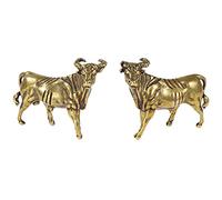 Une Paire de décorations de Statue de bœuf en Laiton, Figurine de bœuf en Laiton, Sculpture Feng Shui, décor de Bureau de Maison