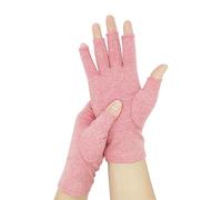 Une paire de gants de compression en bambou contre l'arthrite, gants de compression originaux pour femmes et hommes, pour soulager la douleur arthritique des mains, canal carpien (M, Rouge)