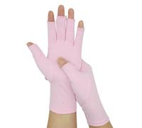 Une paire de gants de compression en bambou contre l'arthrite, gants de compression originaux pour femmes et hommes, pour soulager la douleur arthritique des mains, canal carpien (M, rose)