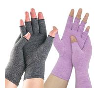 Une paire de gants de compression en bambou contre l'arthrite, gants de compression originaux pour femmes et hommes, pour soulager la douleur arthritique de la main, canal carpien (L, 2 pièces-G)