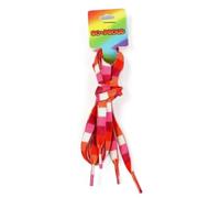 Une paire de lacets à rayures lesbiennes Gay Pride LGBT 115 cm de long, Blanc, orange, rose, Taille unique