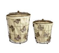 Une paire de paniers à linge en fer réplique design rétro décoration