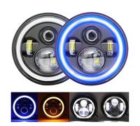 Une Paire De Phares LED De 7 Pouces De Haut, Phare Rond DRL Halo Pour Freightliner Pour La Classe Century 1996-2011 Avec H4-H13 Plug And Play Phares(Blue-7inch)