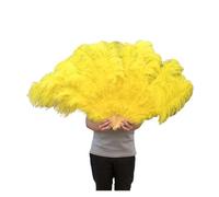 Une Paire de Plumes Naturelles for Carnaval, fête, Mariage, célébration, Spectacle Danse du Ventre, décoration DIY, éventail à, 100 cm(Coffee,Left Hand 1PCS)