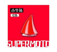 (Une paire de rouge) Casque de moto Corne de diable Autocollant Décoration Accessoires de moto pour