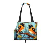 Une paire de sacs à bandoulière pliables et portables imprimés Orioles, adaptés pour transporter de petits animaux de compagnie