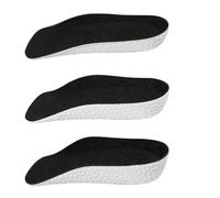 Une paire de semelles intérieures invisibles pour augmenter la hauteur - Demi-semelle intérieure de soutien de la voûte plantaire - Pour homme et femme - Noir - 1,5 cm