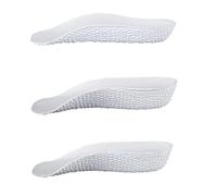 Une paire de semelles intérieures invisibles pour augmenter la hauteur - Demi-semelle intérieure - Soutien de la voûte plantaire - Pour homme et femme (gris clair-blanc, 2,5 cm)