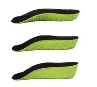 Une paire de semelles invisibles pour augmenter la hauteur - Demi-semelle intérieure pour chaussures de sport - Soutien de la voûte plantaire - Pour homme et femme - Vert - 3,5 cm