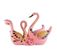 Une paire de supports à vin en forme de cygne rose en résine créative décorations de bureau modernes pour les amateurs de vin (fait à la main) étroit