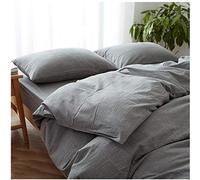Une Paire de taies d'oreiller pour Femme au Foyer en Pur Coton - taies d'oreiller lavables en Machine faciles à entretenir-43 cm x 63 cm_Gris Froid