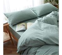 Une Paire de taies d'oreiller pour Femme au Foyer en Pur Coton - taies d'oreiller lavables en Machine faciles à entretenir-60 cm x 90 cm_Vert Herbe