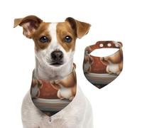 Une paire d'écharpes en coton doux pour chien, bandanas pour chien, printemps, été, écharpes réglables pour petites, moyennes et grandes, filles, garçons, chiots, grands