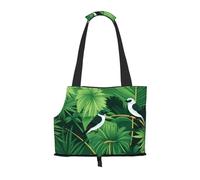Une paire d'oiseaux dans l'herbe Sac à bandoulière portable pliable pour animal de compagnie, adapté pour transporter de petits animaux de compagnie