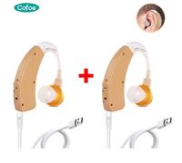 Une paire Métal - appareil auditif Rechargeable, Mini BTE, sans fil, amplificateur de son Invisible, réglable en Volume, soins pour personnes âgées, gauche et droite