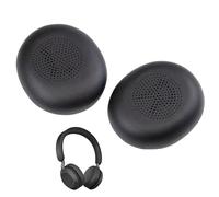 Une Paire Protection Casque Audio Replacement pour Jabra Evolve2 65, Mousse Coussin Coussinets avec Cuir protéiné Plus Doux, Casque Supra-auriculaire Cushion pour Jabra Evolve2 40/Elite 45H, Noir