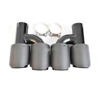 Une Paire Sortie 101mm 4.0 Pouces Voiture Mat Tuyau D'échappement Silencieux Tuyau Extrémité Queue Conseils Embout Pot D’Échappement(48-101)