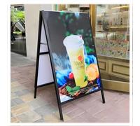 Une panneau de cadre 60x90cm chaussée double face une planche en plein air support pliage pour affiche publicitaire rue extérieure intérieure Double-sided Carry-Handle
