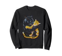Une panthère Noire audacieuse et Un léopard embrassent l'art Sweatshirt