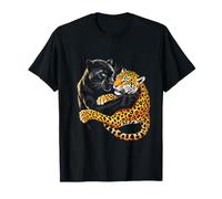 Une panthère Noire audacieuse et Un léopard embrassent l'art T-Shirt