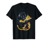 Une panthère Noire audacieuse et Un léopard embrassent l'art T-Shirt