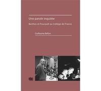 Une parole inquiète Guillaume Bellon (Auteur)