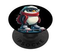 Une Patineuse de Pingouins apporte Une Tenue Joy on Wheels PopSockets PopGrip Adhésif