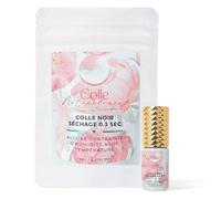 Une Pause Poudrée - NoConstraint Yeux Sensibles Colle Noire Professionnelle Séchage Rapide 0,3s Vapeur Faible - Haute Rétention Extension Faux Cils - Sans Contrainte ni d'Humidité, ni Température