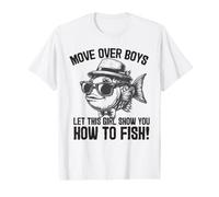 Une pêcheuse confiante Montre Comment pêcher T-Shirt Graphique avec Valeur