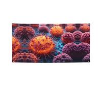 Une peinture dessinée à la main d'une cellule cancéreuse dans l'impression polyvalente bannière de fête, meilleurs drapeaux pour les événements, pour les décorations de fête d'anniversaire